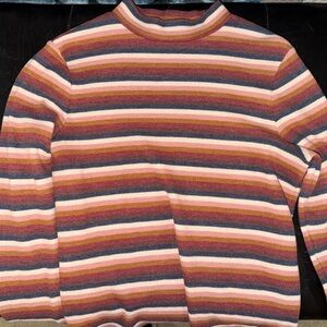 American Eagle Striped Mockneck Shirt